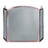 Uniflame 3 Panel Antique Copper Screen With Arched Center Panel