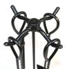 Uniflame 5 Piece Black Wrought Iron Fireset with Ring Handles 2