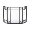 Uniflame Corporation 3 Panel Wrought Iron Fireplace Screen with Diamond Design