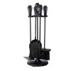 Uniflame F-1032 5 Piece Stoveset in Black with Spring Handles