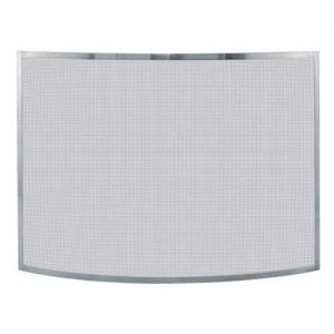 Uniflame S-1613 Single Panel Curved Pewter Finish Firplace Screen