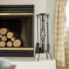 Uniflame Wrought Iron Fireplace Tool Set, Black Finish, 5-Piece 10