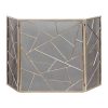 Uttermost 20072 Silver Leaf Armino 51" Wide Decorative Fire Screen By Jim Parsons