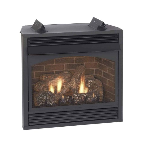 Vail 24" Vent Free Millivolt Fireplace with Slope Glaze Burner