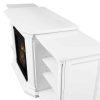 Valmont Entertainment Center Electric Fireplace in White by Real Flame 8