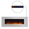 Valuxhome Luxey 50" 750W/1500W, Wall Mounted Electric Fireplace, Touch Screen Control Panel with Remote, Logsets and Crystals 6