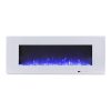 Valuxhome Luxey 50" 750W/1500W, Wall Mounted Electric Fireplace, Touch Screen Control Panel with Remote, Logsets and Crystals 9