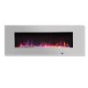 Valuxhome Luxey 50" 750W/1500W, Wall Mounted Electric Fireplace, Touch Screen Control Panel with Remote, Logsets and Crystals 10