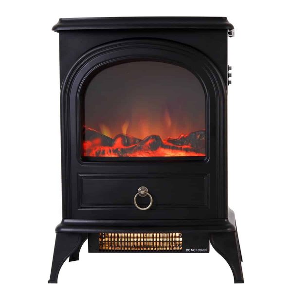 Valuxhome Puregate 22" 750W/1500W, Compact Free Standing Electric Fireplace Heater, Black 2