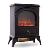 Valuxhome Puregate 22" 750W/1500W, Compact Free Standing Electric Fireplace Heater, Black 9