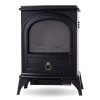 Valuxhome Puregate 22" 750W/1500W, Compact Free Standing Electric Fireplace Heater, Black 11