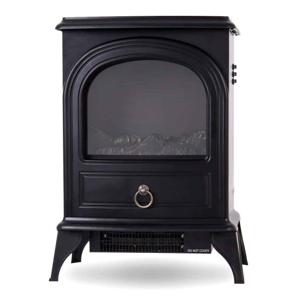 Valuxhome Puregate 22" 750W/1500W, Compact Free Standing Electric Fireplace Heater, Black 5