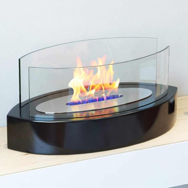Veranda Ventless Indoor Outdoor Fire Pit Tabletop Portable Fire Bowl Pot Bio Ethanol Fireplace - Realistic C 1