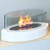 Veranda Ventless Indoor Outdoor Fire Pit Tabletop Portable Fire Bowl Pot Bio Ethanol Fireplace - Realistic C