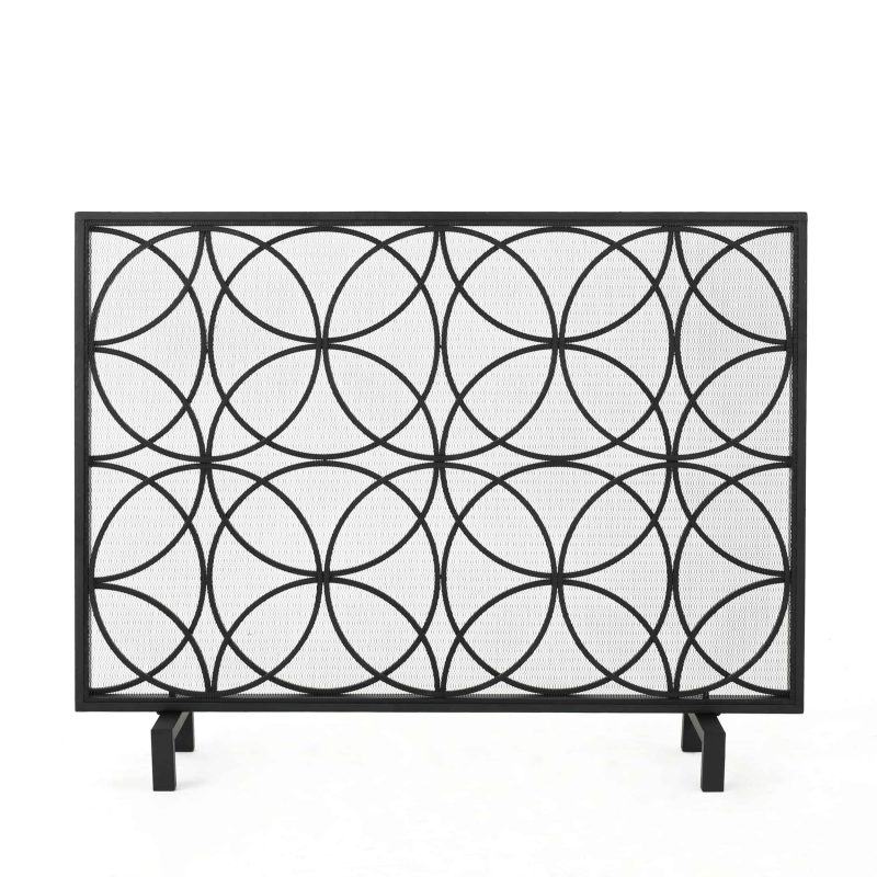 Veritas Single Panel Iron Fireplace Screen