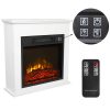 Veryke Electric Fireplace, Electric Fireplace Heater with Remote Control, Room Heater for Small Spaces, Indoor Heater Freestanding Stove Heater with Realistic Flame, Black 4