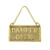 Vintage Style Solid Brass Open Closed Damper Sign Rustic Fireplace Chimney Flue Decor