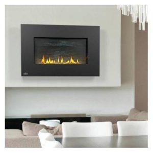 WHVF31P Vent Free Plazmafire Wall Hanging Liquid Propane Fireplace Complete With Slate Brick Panel Fuel Saving Electronic Ignition & Exclusive Topaz Crystaline Ember Bed