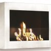 Wall Mount Fireplace in High Gloss White Finish