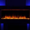 Wall Mounted Electric Fireplace in Black by Paramount Premium 10