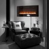 Wall Mounted Electric Fireplace in Black by Paramount Premium 13
