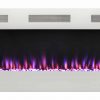 Wall Mounted Electric Fireplace in White by Paramount Premium