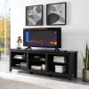Wall-Mounted Infrared Electric Fireplace Heater 42" with Stand + Remote Control 7