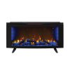 Wall-Mounted Infrared Electric Fireplace Heater 42" with Stand + Remote Control 8