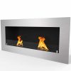 Warren 42" PRO Ventless Built In Wall Recessed Bio Ethanol Wall Mounted Fireplace Similar Electric Fireplace 3