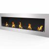 Warren 72" PRO Ventless Built In Wall Recessed Bio Ethanol Wall Mounted Fireplace Similar Electric Fireplace 7
