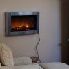 Well Traveled Living Stainless Steel Wall Mounted Electric Fireplace 2