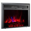 XBrand Insert Fireplace Heater w/Remote Control and LED Flame Effect, 25 Inch Long, Black 5