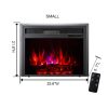XBrand Insert Fireplace Heater w/Remote Control and LED Flame Effect, 25 Inch Long, Black 6