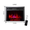 XBrand Insert Fireplace Heater w/Remote Control and LED Flame Effect, 32 Inch Long, Black 4