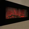 XBrand Wall Mount Adjustable Fireplace Heater with Manual/Remote Control and LED Flame Effect, 750/1500 Watts, 16 Inch Tall, Black 3