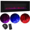 XtremepowerUS 50" Wall Mount Electric Fireplace Changeable Flame Glass + Remote Control