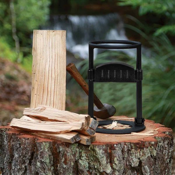 XtremepowerUS Firewood Log Splitter Kindling Wood Cracker DIY Manual Log Wood Stove Splitter Foldable Kindling