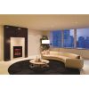 ZECL electric fireplace with Black Glass surround 15 pce. Log set