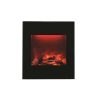 ZECL electric fireplace with Black Glass surround 15 pce. Log set 5