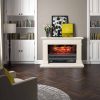 ZOKOP 23" 1400W Electric Fireplace Logs Heater FreeStanding Fire Flame Stove 15
