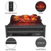 ZOKOP 23" Electric Fireplace Log Insert Heater with Ember Bed & Remote Controller, Black 13