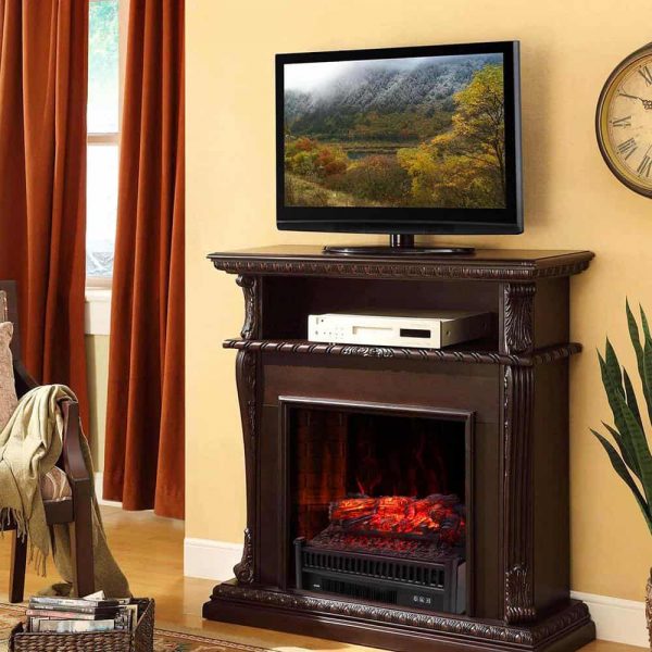 ZOKOP 23" Electric Fireplace Log Insert Heater with Ember Bed & Remote Controller, Black 8