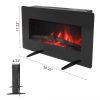 ZOKOP 36" 1400W Electric Wall Mounted Smokeless Ventless Fireplace Heater w/Remote Control 8