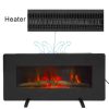 ZOKOP 36" Adjustable Indoor Electric Wall Mounted Fireplace Heater, Black 10