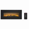 ZOKOP SF310-42AX 42 Inch 1400W Wall Hanging / Fireplace Single Color / Fake Wood / Heating Wire / With Small Remote Control Black