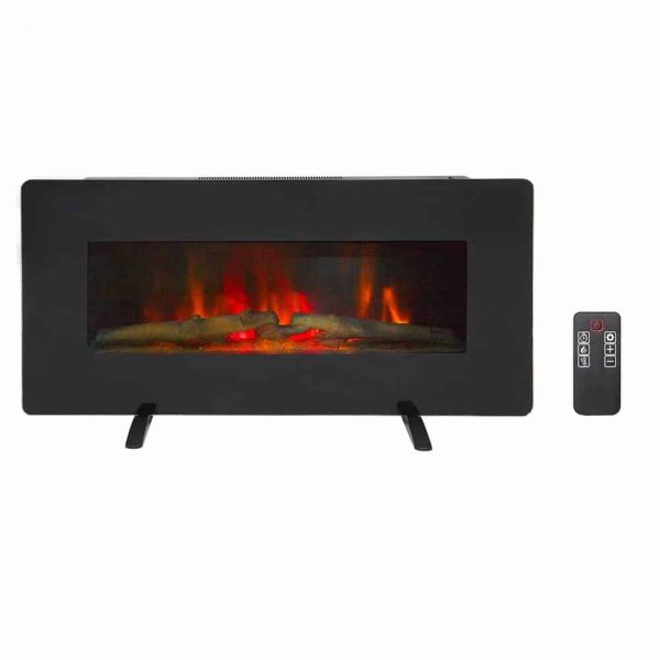 ZOKOP SF311-36G 36 Inch 1400W Wall Hanging / Fireplace Single Color / Fake Wood / Heating Wire / With Small Remote Control Black