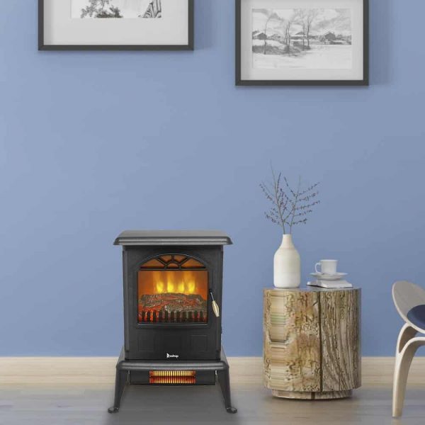 Zimtown 1000W/1500W Electric Fireplace Wood Stove Heater Portable Freestanding,ETL Certified 3