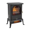 Zimtown 1500W Free Standing Electric 1500W Fireplace Heater Fire Flame Stove Wood Adjustable 8