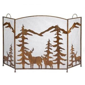 Zingz & Thingz 57070263 Rustic Forest Fireplace Screen