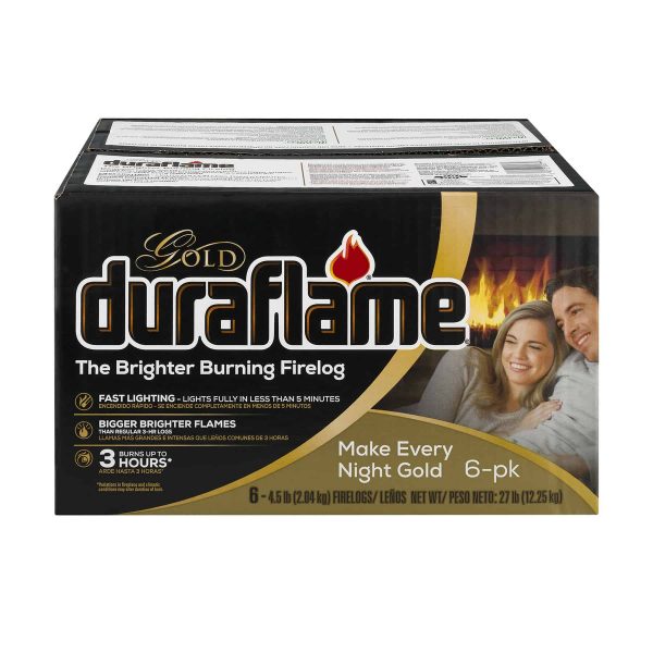 duraflame Gold Ultra Premium 4.5lb 3-hr Firelog 6 pack case